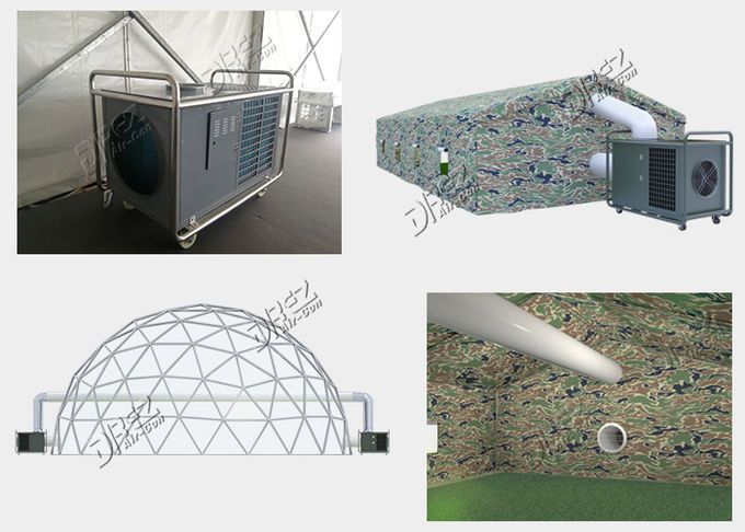10HP 9トンの横の携帯用テントのエアコンの冷却し、熱する使用法