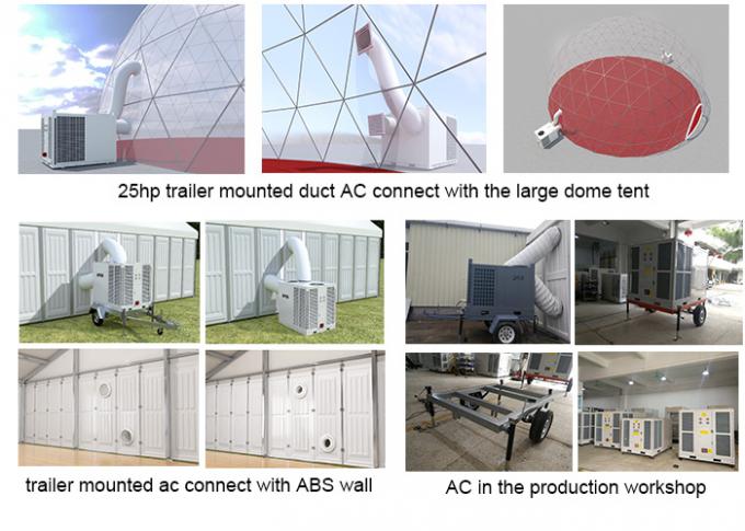 贅沢な結婚式のテントのための横の導管で送られたトレーラーによって取付けられるエアコンのポータブル